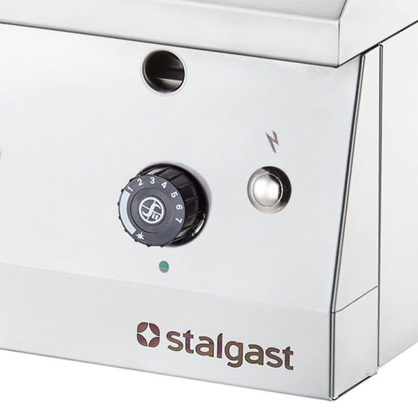 Gas-Griddleplatte, verchromt als Tischgerät, Serie 700 ND - gerillt 800x700x250 mm (BxTxH) – Bild 6