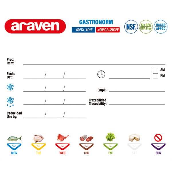 ARAVEN Gastronormbehälter mit Deckel, Polypropylen, GN 1/2 (150 mm) – Bild 5