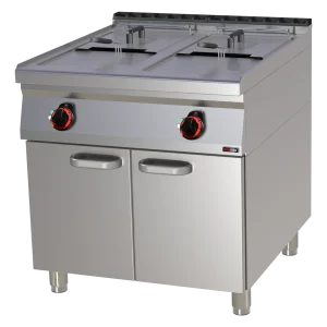 Fritteuse elektrisch doppelt 0,8 kW/l, 17+17 l mit Unterbau | REDFOX - FE 90/80-17 E