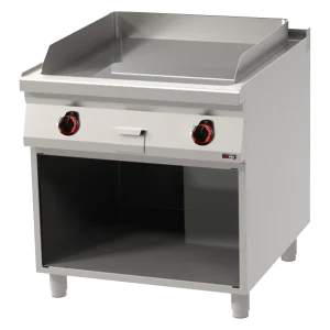 Grillplatte 71x65 elektrisch glatt mit Unterbau 400 V | REDFOX - FTH 90/80 E