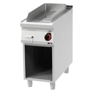 Grillplatte 31x65 elektrisch verchromt glatt mit Unterbau 400 V | REDFOX - FTHC 90/40 E