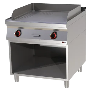 Grillplatte 71x65 elektrisch kombiniert mit Unterbau 400 V | REDFOX - FTHR 90/80 E
