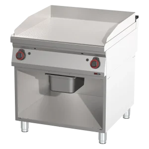 Grillplatte glatt/geriffelt Chrom | REDFOX - FTHRC 90/80 G