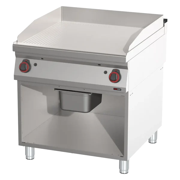 Grillplatte glatt/geriffelt Chrom | REDFOX - FTHRC 90/80 G