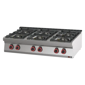 Gasherd 6x Brenner ohne Unterbauten | REDFOX - SP 70/012 G