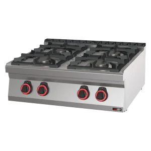 Gasherd 4x Brenner ECO ohne Unterbauten | REDFOX - SPB 70/08 G