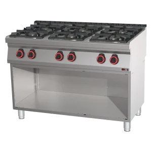 Gasherd 6x Brenner ECO mit Unterbau | REDFOX - SPB 70/120 G