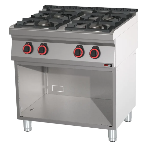 Gasherd 4x Brenner ECOmit Unterbau | REDFOX - SPB 70/80 G