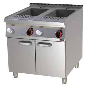 Pastakocher elektrisch 33 + 33 l mit Unterbau 400 V | REDFOX - VT 90/80 E