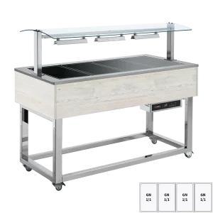 Warmhaltebuffet, Glaskeramik GN 4-1/1 Hemlock | REDFOX - ES BROWN+ 4H
