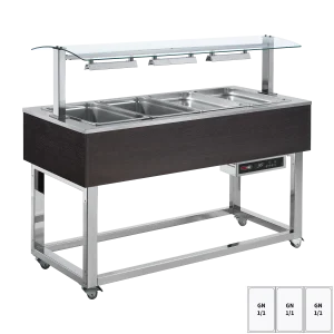 Warmhaltebuffet, Wasserbad GN 3-1/1 Wenge | REDFOX - ES RED+ 3W