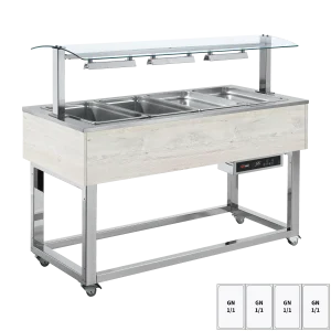 Warmhaltebuffet, Wasserbad GN 4-1/1 Hemlock | REDFOX - ES RED+ 4H