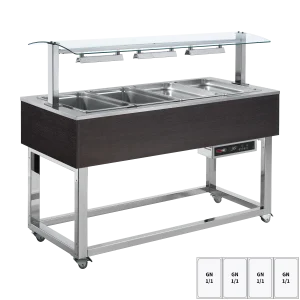 Warmhaltebuffet, Wasserbad GN 4-1/1 Wenge | REDFOX - ES RED+ 4W