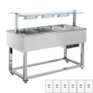 Warmhaltebuffet, Wasserbad GN 6-1/1 RAL | REDFOX - ES RED+ 6R