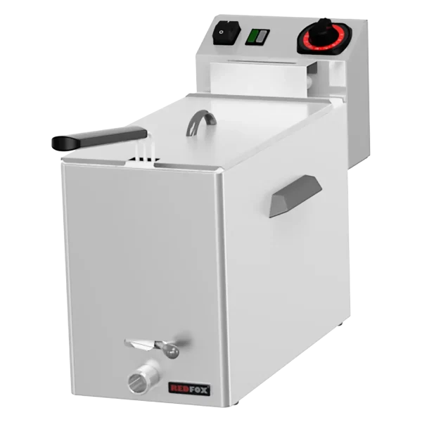 Fischfritteuse elektrisch 0,43 kW/l, 8 l Tisch mit Auslass 230 V | REDFOX - FE 08 V