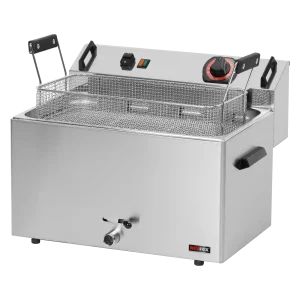 Fritteuse elektrisch 0,56 kW/l, 16 l Tisch mit Auslass 400 V | REDFOX - FE 30 T