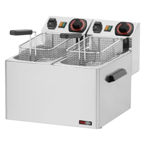 Fritteuse elektrisch doppelt 0,42 kW/l, 5+5 l Tisch 230 V | REDFOX - FE 44