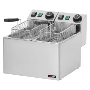 Fritteuse elektrisch doppelt 0,42 kW/l, 5+5 l Tisch 230 V | REDFOX - FE 44 E