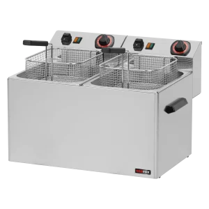 Fritteuse elektrisch doppelt 0,38 kW/l, 8+8 l Tisch 230 V | REDFOX - FE 77