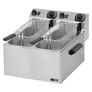 Fischfritteuse elektrisch doppelt 0,43 kW/l, 8+8 l Tisch 230 V | REDFOX - FE 88