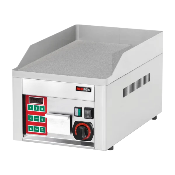 Grillplatte glatt mit digitalem Timer durable chrom | REDFOX - FTHC 30 ED
