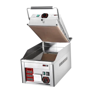 Steakgrill elektrisch mit digitalem Timer und obere Kontaktplatte 32x48 Tisch | REDFOX - FTHC 30 ED + KD 30 T