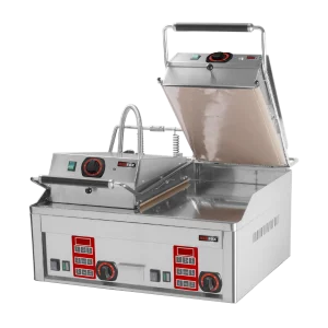 Steakgrill elektrisch mit digitalem Timer und 2 oberen Kontaktplatten 65x48 Tisch | REDFOX - FTHC 60 ED + 2x KD 30 T