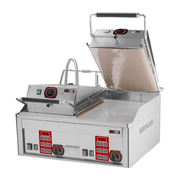 Grillplatte elektrisch glatt durable chrom | REDFOX - FTHC 60 ED + 2x KD 30 T