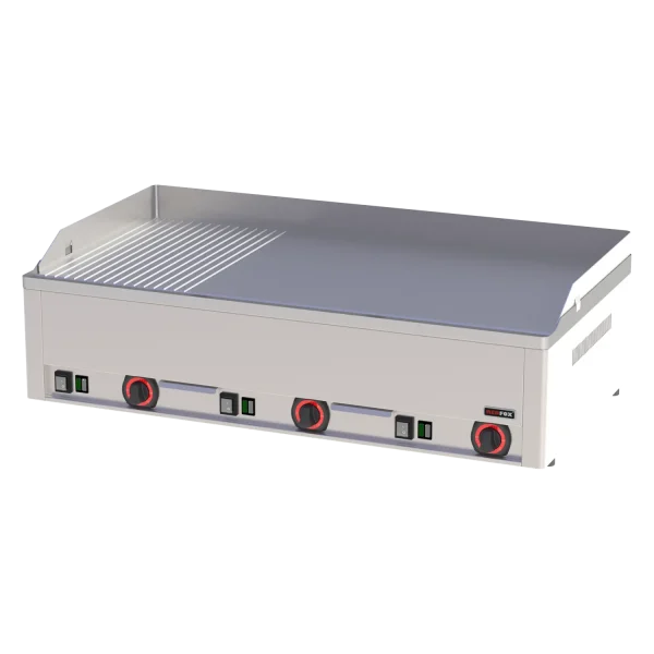 Grillplatte 97x48 elektrisch kombiniert Tisch 400 V | REDFOX - FTHR 90 E