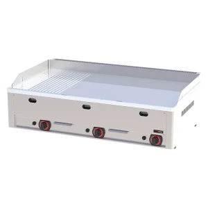 Grillplatte 97x48 Gas verchromt kombiniert Tisch | REDFOX - FTHRC 90 G