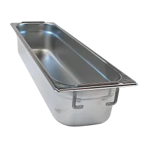 GN-Behälter GN 2/4 - 100 Fallgriff Edelstahl | REDFOX - GN 2/4-100 U