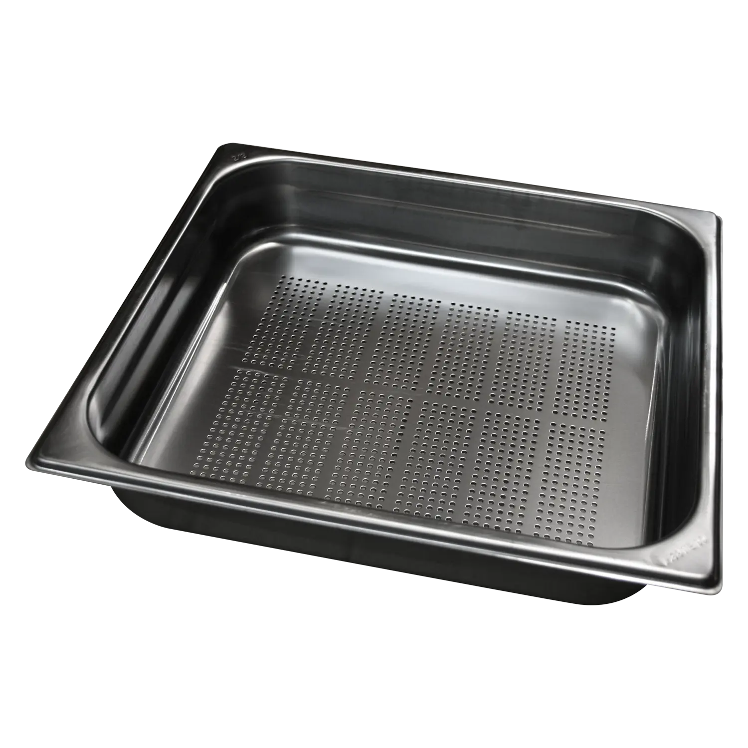 GN-Behälter gelocht GN 2/1-65 Fallgriff Edelstahl REDFOX GND 2/1-65 U für Gastronomie - InGastro Equipment
