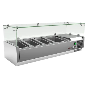Kühlvitrine Theke 1x GN 1/2 + 3x GN 1/3 | REDFOX - MCH 3120