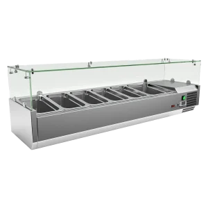 Kühlvitrine Theke 1x GN 1/2 + 5x GN 1/3 | REDFOX - MCH 3150