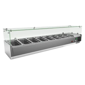 Kühlvitrine Theke 8x GN 1/3 | REDFOX - MCH 3180