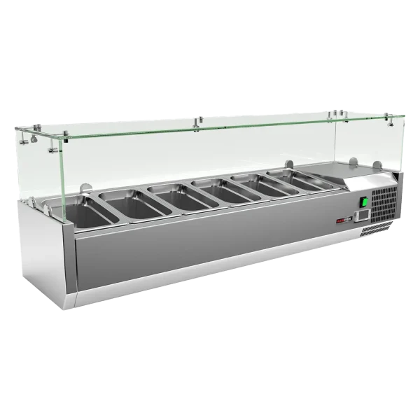Kühlvitrine Theke 5 x GN 1/4 | REDFOX - MCH 4120