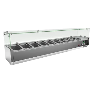 Kühlvitrine Theke 8 x GN 1/4 | REDFOX - MCH 4180
