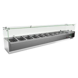 Kühlvitrine Theke 10 x GN 1/4 | REDFOX - MCH 4200