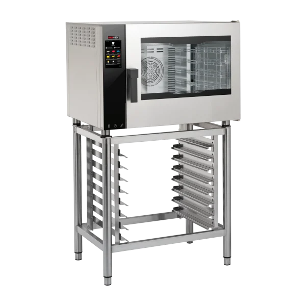 Four électrique à convection version renforcée Vapeur directe Écran tactile couleur Porte battante à droite 5x GN 1/1 | REDFOX - MPDN 0511 X ER