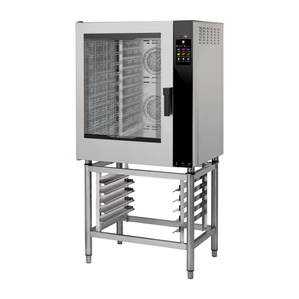 Four électrique à convection version renforcée Vapeur directe Écran tactile couleur Porte battante à gauche 10x GN 1/1 | REDFOX - MPDN 1011 X EL