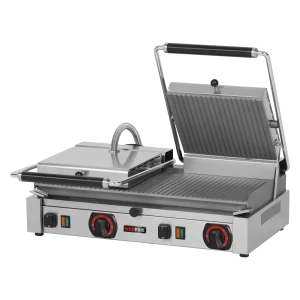 Kontaktgrill geriffelt elektrisch 57x24 400 V | REDFOX - PD 2020 R