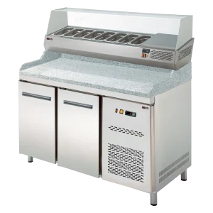 Kühlvitrine 150 cm GN 1/4 für Tisch RTP-2D | REDFOX - RCH 4150