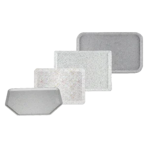 Tablett hexagonal 50x35 Polyester Salz / Pfeffer | REDFOX - RF - Podnos hexagonal 50x35