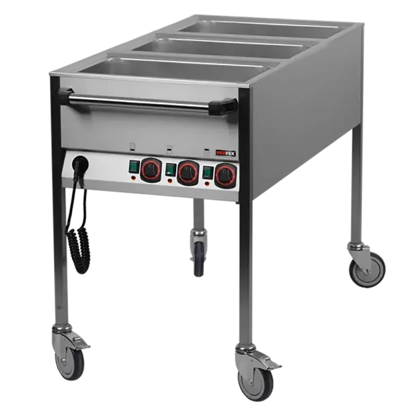 Bain Marie elektrisch GN 3-1/1 Steuerung auf der kürzeren Seite | REDFOX - VLPK 3120