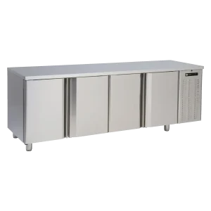 Kühltisch elektrisch GN 1/1, 4 Türen, ohne Rand, Edelstahl 230 V | RM - SCH 4D DH