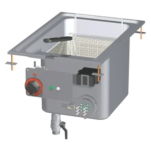 Fritteuse drop-in elektrisch 0,75 kW/l, 18 l 400 V | RM - F18D-64ET