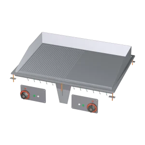 Grillplatte 75x55 drop-in elektrisch kombiniert 400 V | RM - FTLRD-68ET