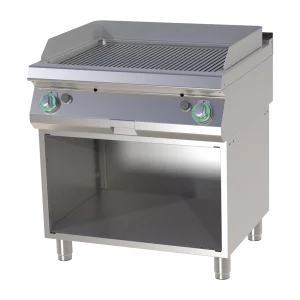 Grillplatte geriffelt mit Unterbau | RM - FTR 780 G