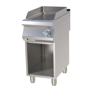 Grillplatte geriffelt verchromt mit Unterbau | RM - FTRC 740 E