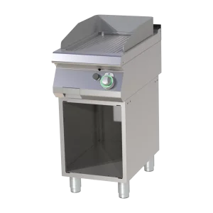 Grillplatte geriffelt verchromt mit Unterbau | RM - FTRC 740 G